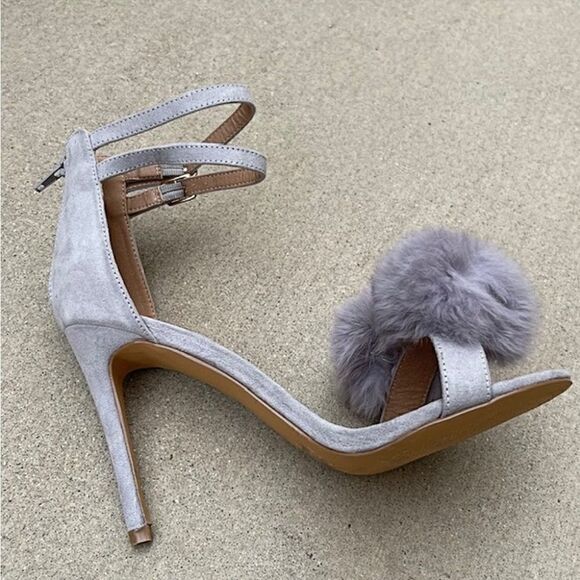 🔥SALE🔥 X2B Pom Pom Dual Ankle Strap Heel Pumps - Picture 6 of 7